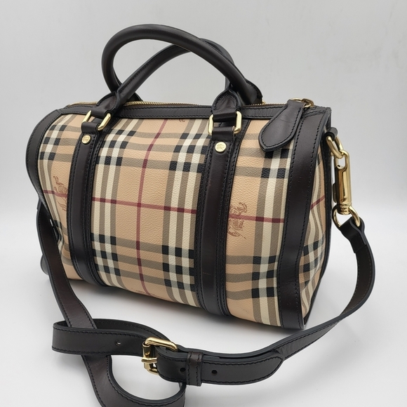Burberry Handbags - Burberry Alchester Haymarket Medium Top Handle Bag, Authentic...